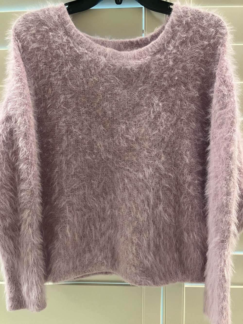 Jessica Simpson Dusty Lavender Pink Eyelash Crew Neck Sweater